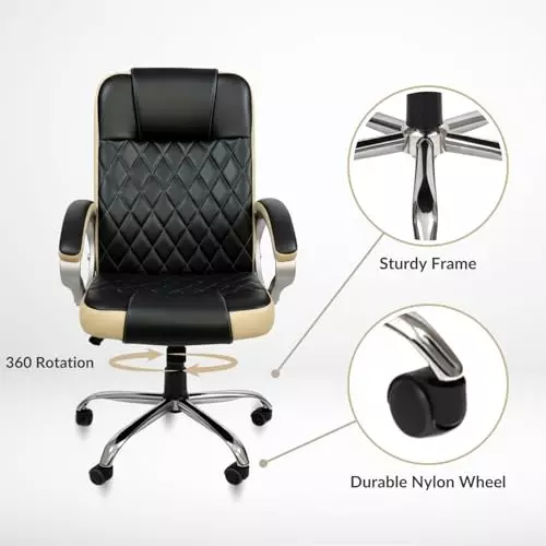 activa-kohinoor-executive-executive-office-chair-with-cushioned-seat-arm-rest-high-back-upholstered-leather-beige-black-for-home-gaming-office-use