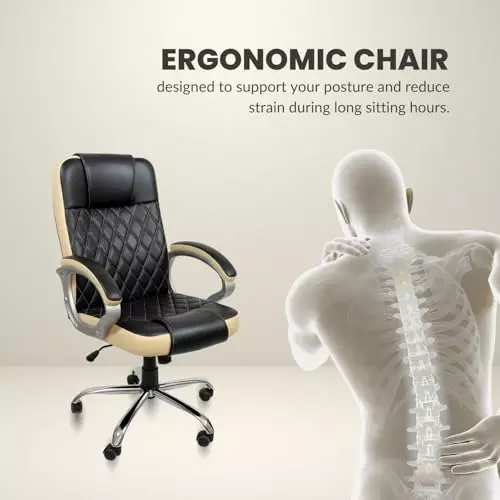 activa-kohinoor-executive-executive-office-chair-with-cushioned-seat-arm-rest-high-back-upholstered-leather-beige-black-for-home-gaming-office-use