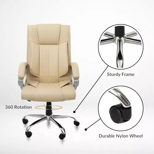 activa-kylie-ergonomic-boss-chair-with-padded-seat-arm-rest-high-back-premium-leatherette-pu-foam-beige-for-home-gaming-office-use