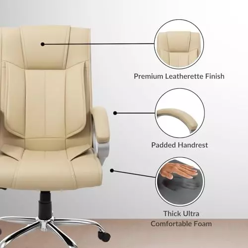 activa-kylie-ergonomic-boss-chair-with-padded-seat-arm-rest-high-back-premium-leatherette-pu-foam-beige-for-home-gaming-office-use