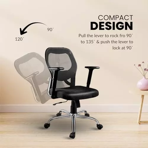 activa-marvel-pro-ergonomic-office-chair-with-cushioned-seat-arm-rest-medium-back-mesh-fabric-lumbar-support-black-for-home-office-use