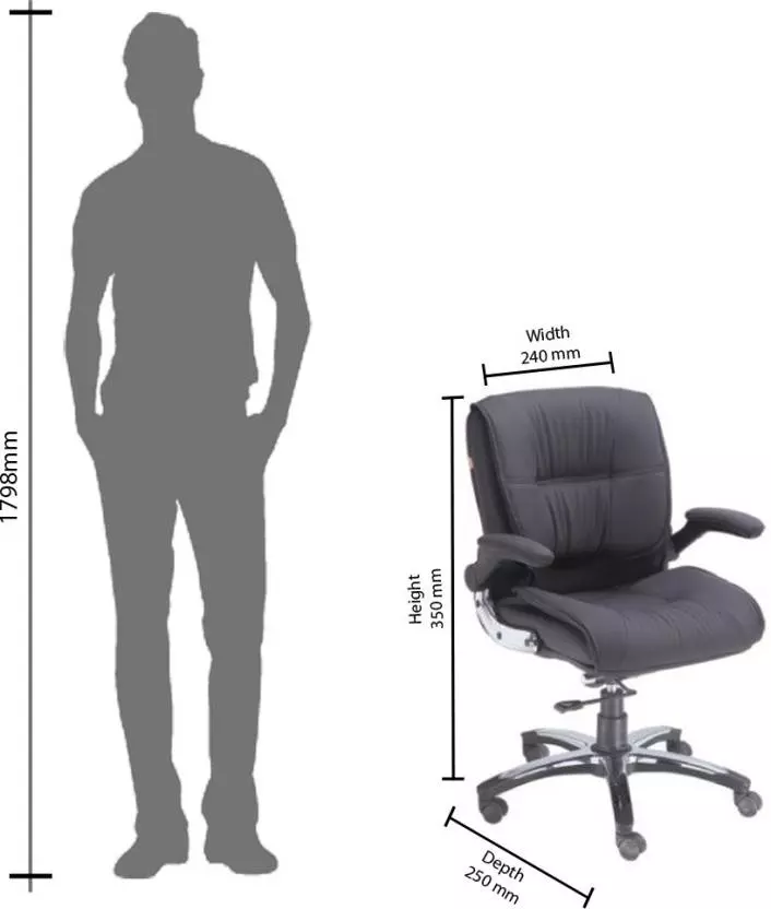 caddy-mis143-black-pu-leatherette-office-chair