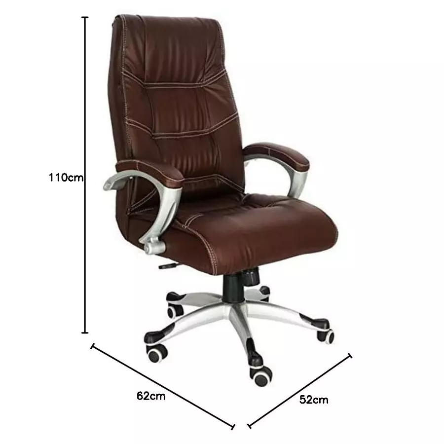Chair Choice Executive Boss Chair Faux Leather Mocha Brown