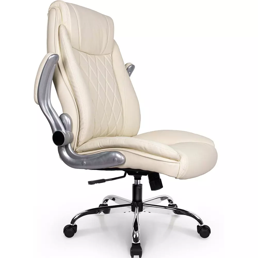 CHAIRTECH High Back Office Conference Chair Leatherette White Ergonomic for Office & Professional Use