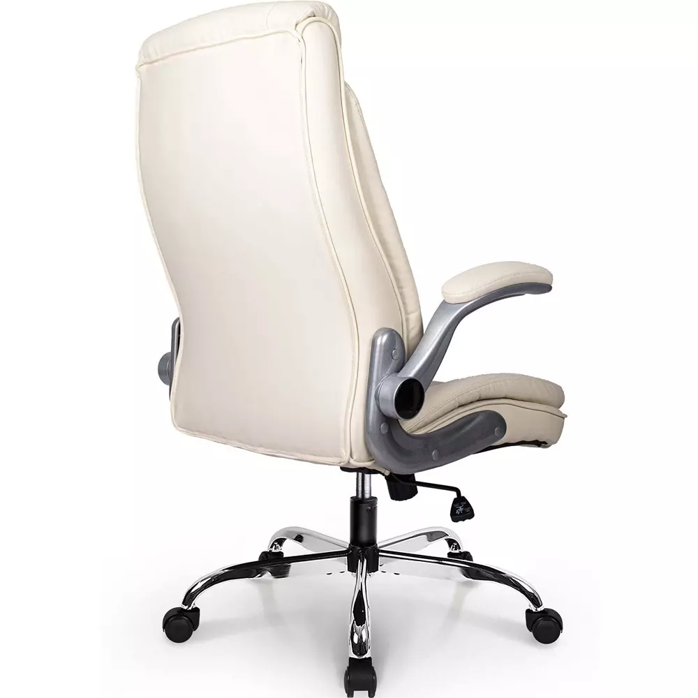 CHAIRTECH High Back Office Conference Chair Leatherette White Ergonomic for Office & Professional Use