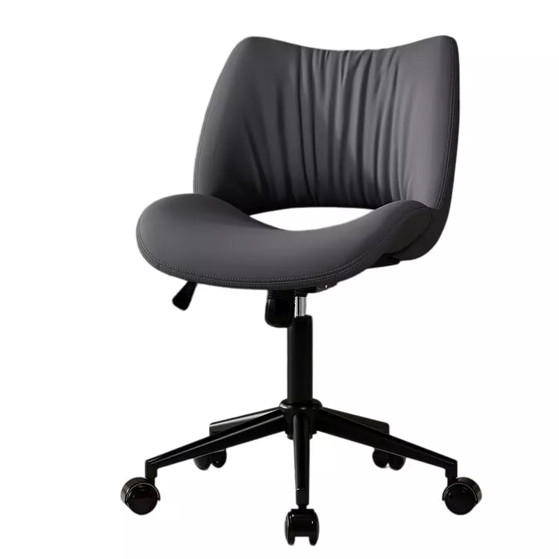 CHAIRTECH Armless Office Visitor Chair Faux Leather Black for Office & Professional Use