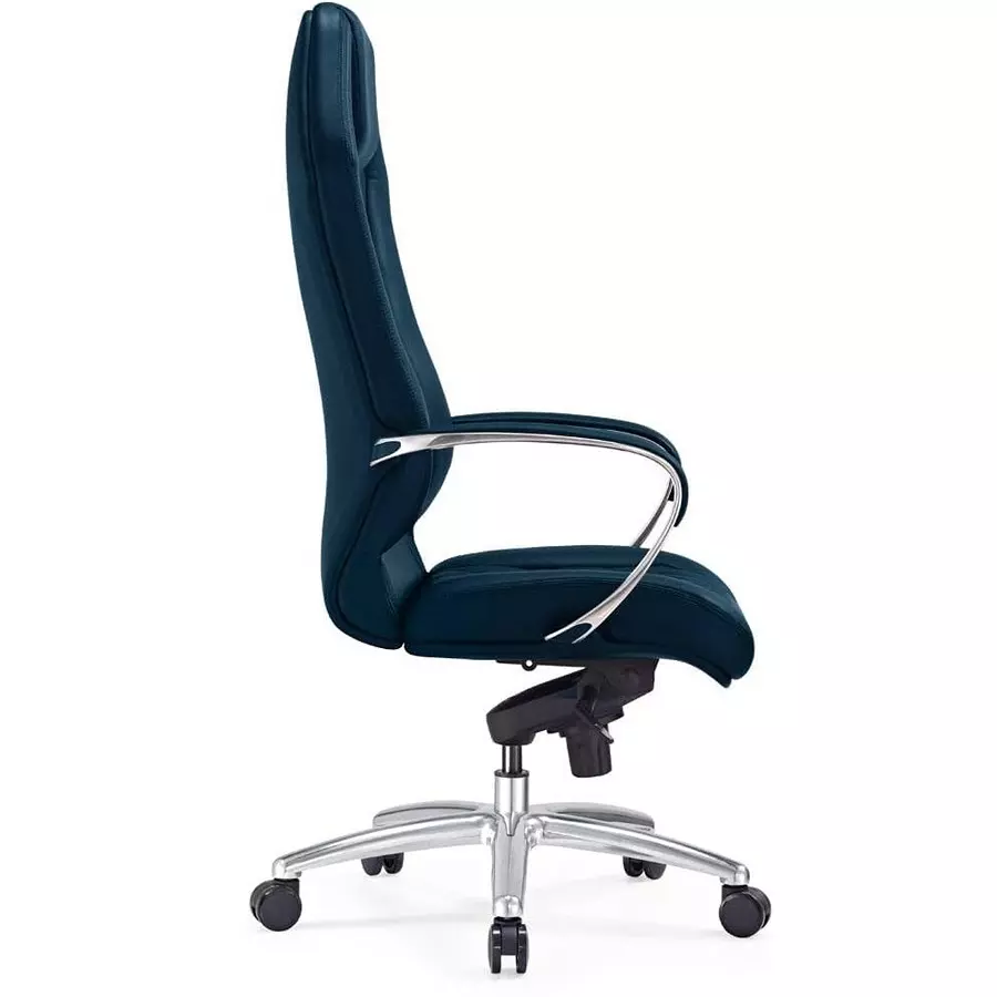 CHAIRTECH High Back Adjustable Office Conference Chair Leatherette Blue for Office & Professional Use