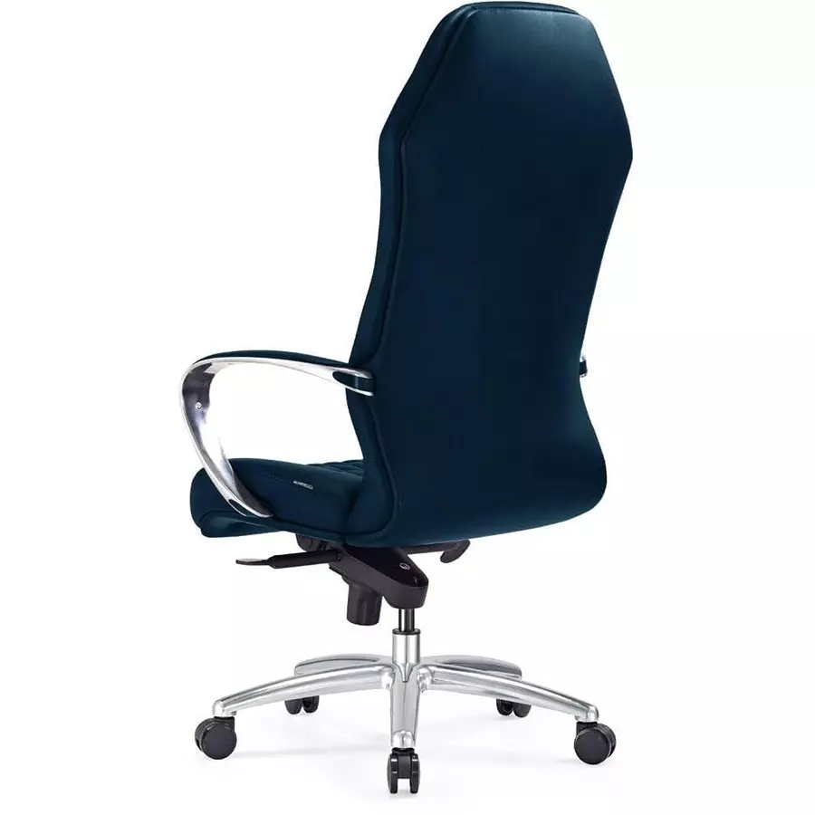 CHAIRTECH High Back Adjustable Office Conference Chair Leatherette Blue for Office & Professional Use