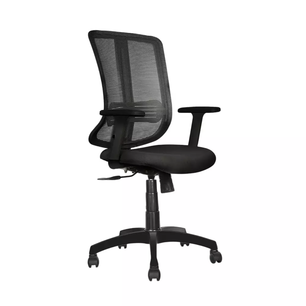Rose Wave Ergonomic Office Chair Mid Back Black India