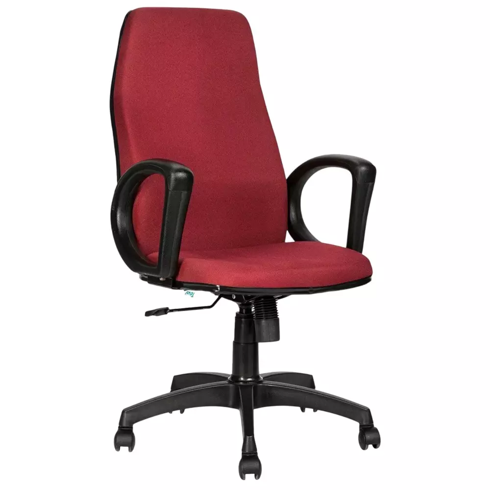 SAHANI Medium Back Revolving Office Chair Fabric Arm Rest Maroon, SSF-05