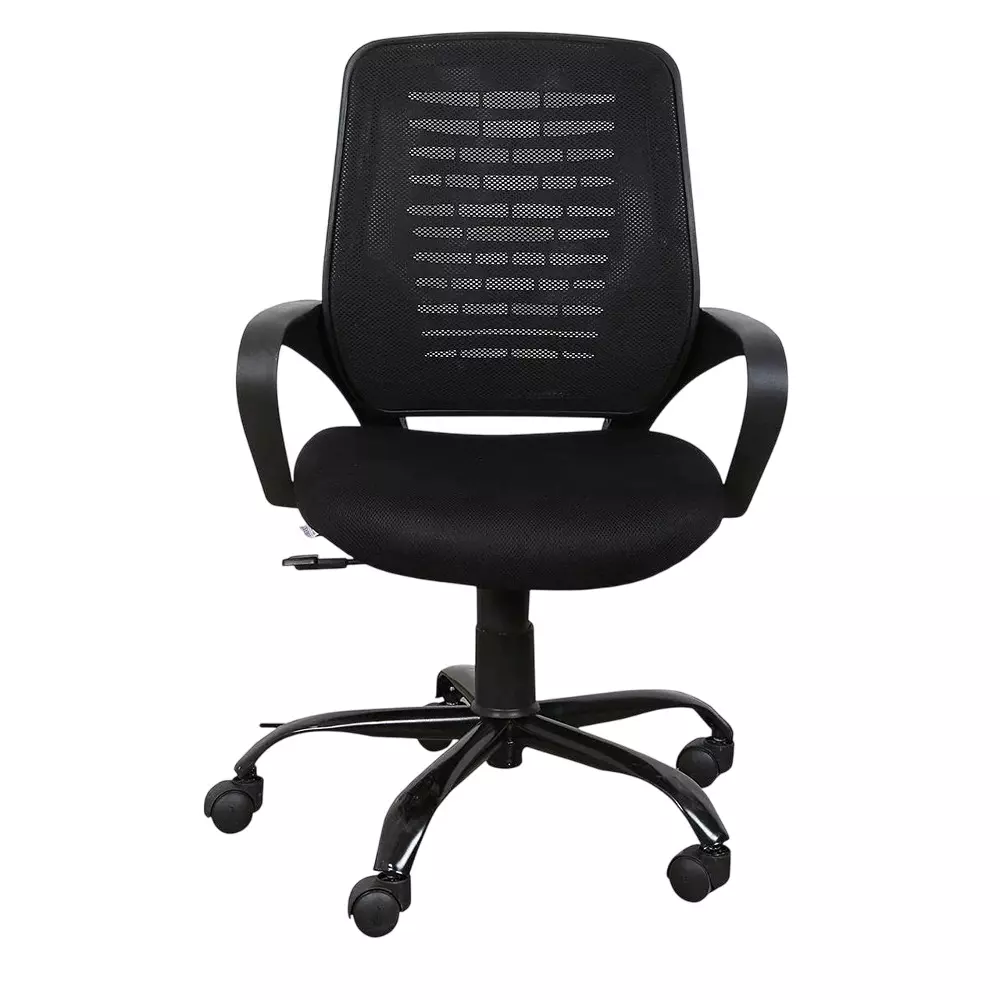 SAHANI Medium Back Office Chair Mesh Fabric Arm Rest Black, SSF-12