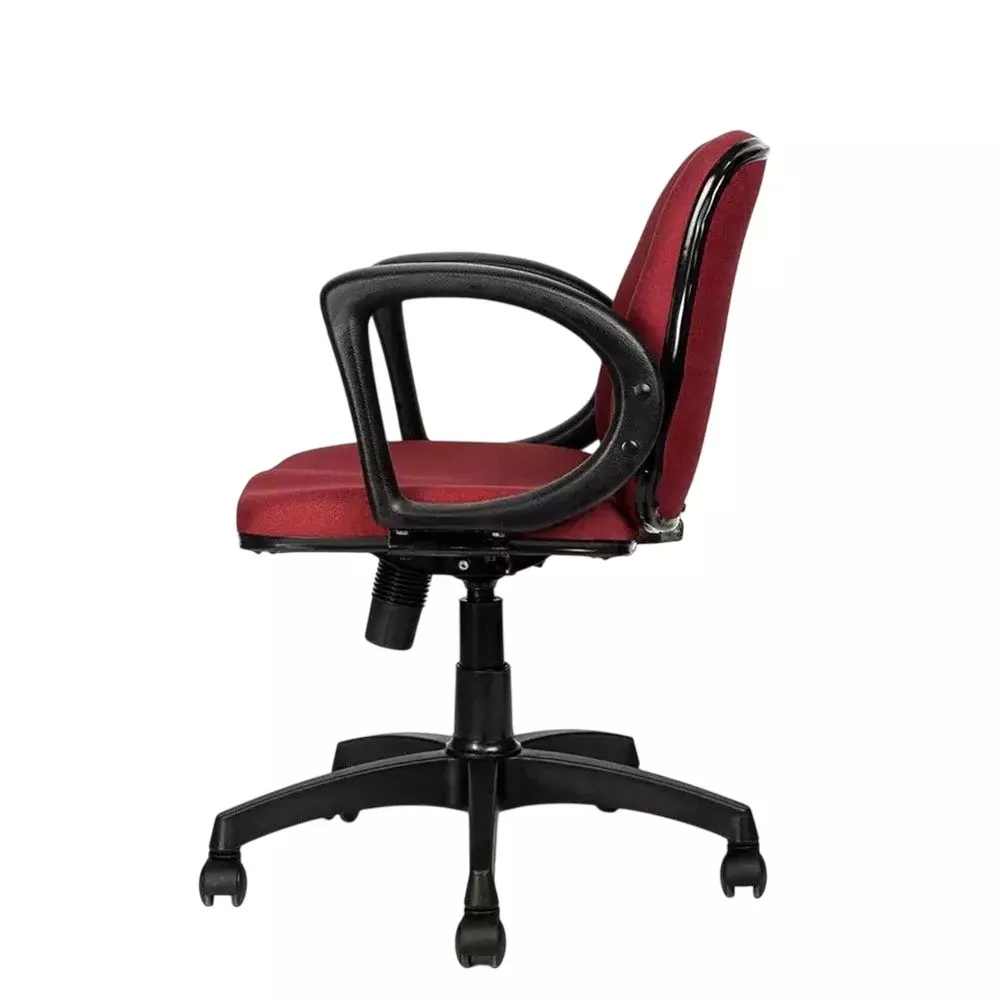 SAHANI Mid Back Office Chair Leatherette Arm Rest Maroon, SSF-20