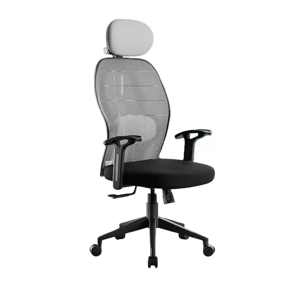 MY CUBICLES Titan Throne Matrix Office Chair High Back Polyurethane Foam Weight Capacity Upto 110 Kg Grey, MC0093