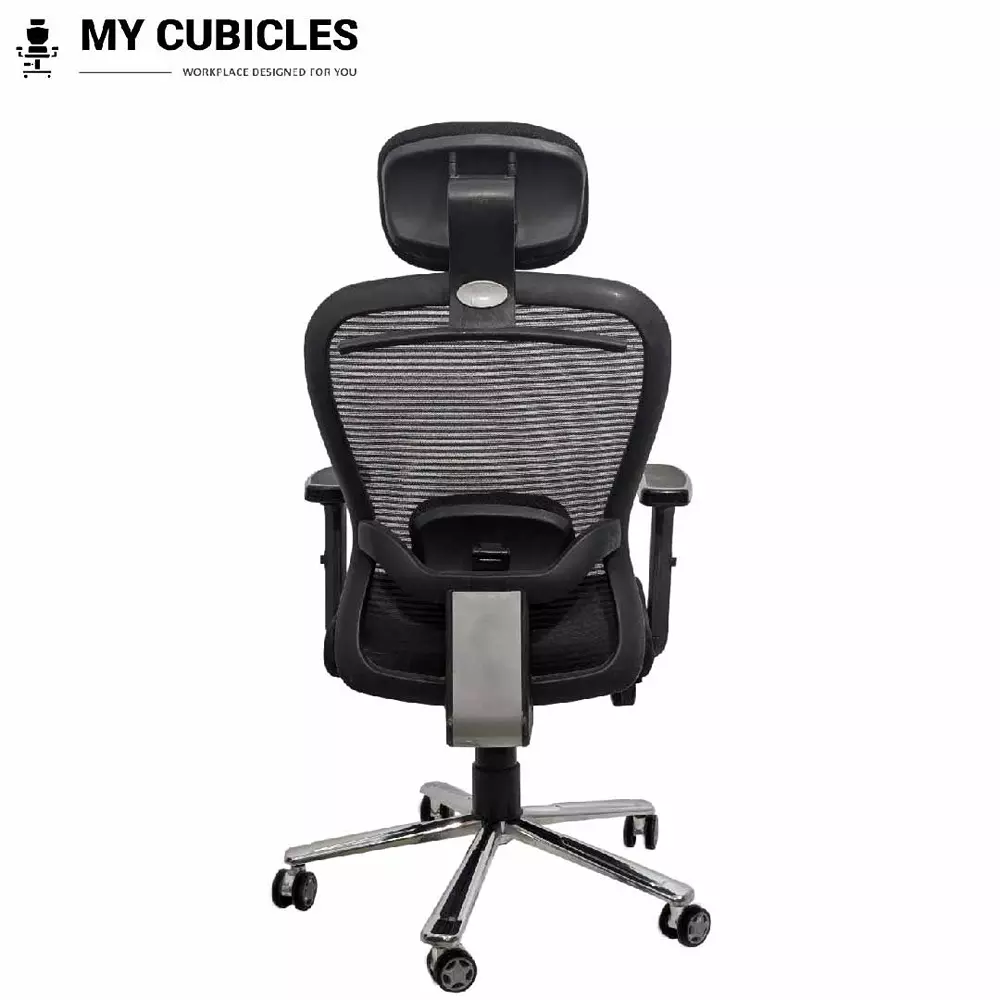 MY CUBICLES Cosmic Horizon Office Ergonomic Chair High Back Polyurethane Foam Weight Capacity Upto 125 Kg Black, MC0051