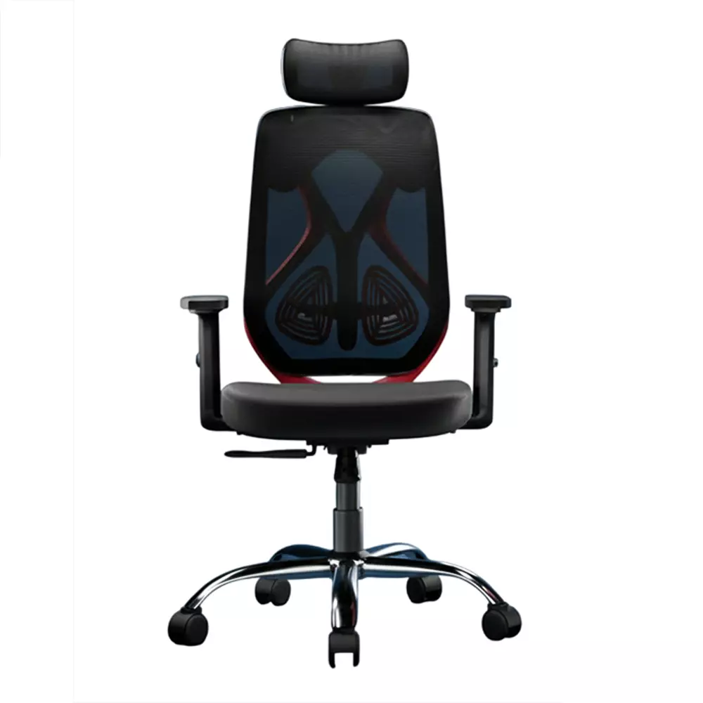 Vergo Office Chair Transform Classic HB High Back Black Red for WFH/Study/Computer Desk with 1D Armrests