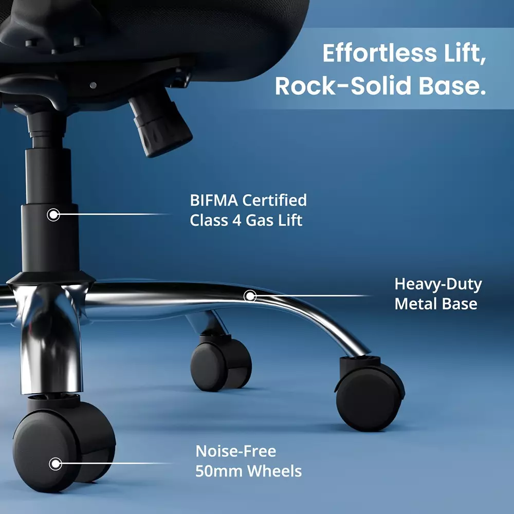 Vergo Office Chair Transform Classic HB High Back Black Red for WFH/Study/Computer Desk with 1D Armrests