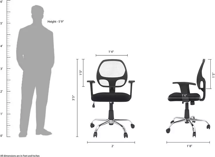 Ib basics Black Mesh Desk Office Chair Set of 2