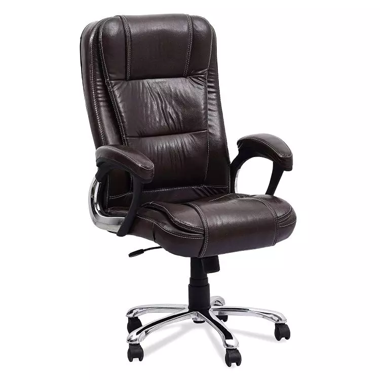 Ib basics Brown Leatherette Dolcezza High Back Office Chair