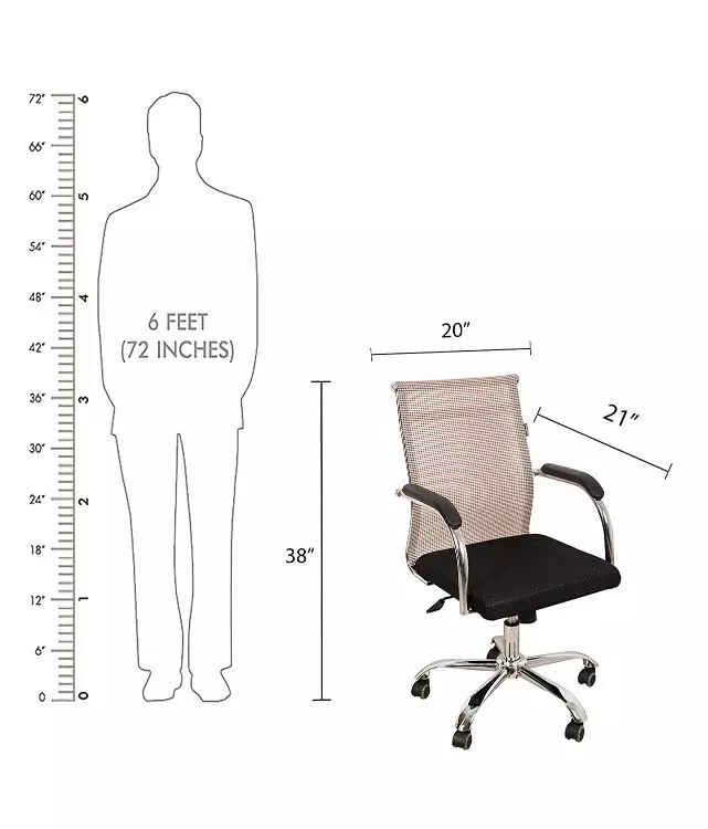 Ib basics Beige Mesh Executive Revolving Chair