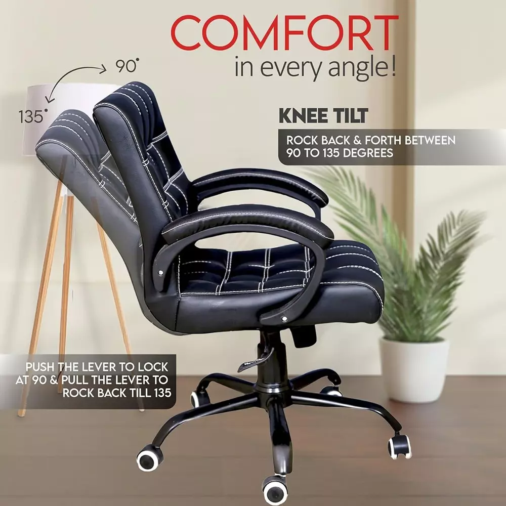 zidle-funk-mid-back-office-chair-black-premium-faux-leather-with-spacious-cushion-seat-heavy-duty-metal-base
