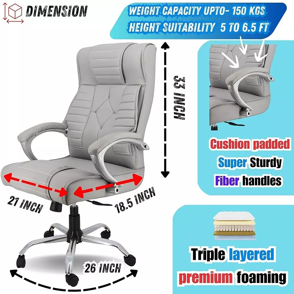 newturn-galaxy-grey-office-chairs-grey-50-x-50-x-80-cm