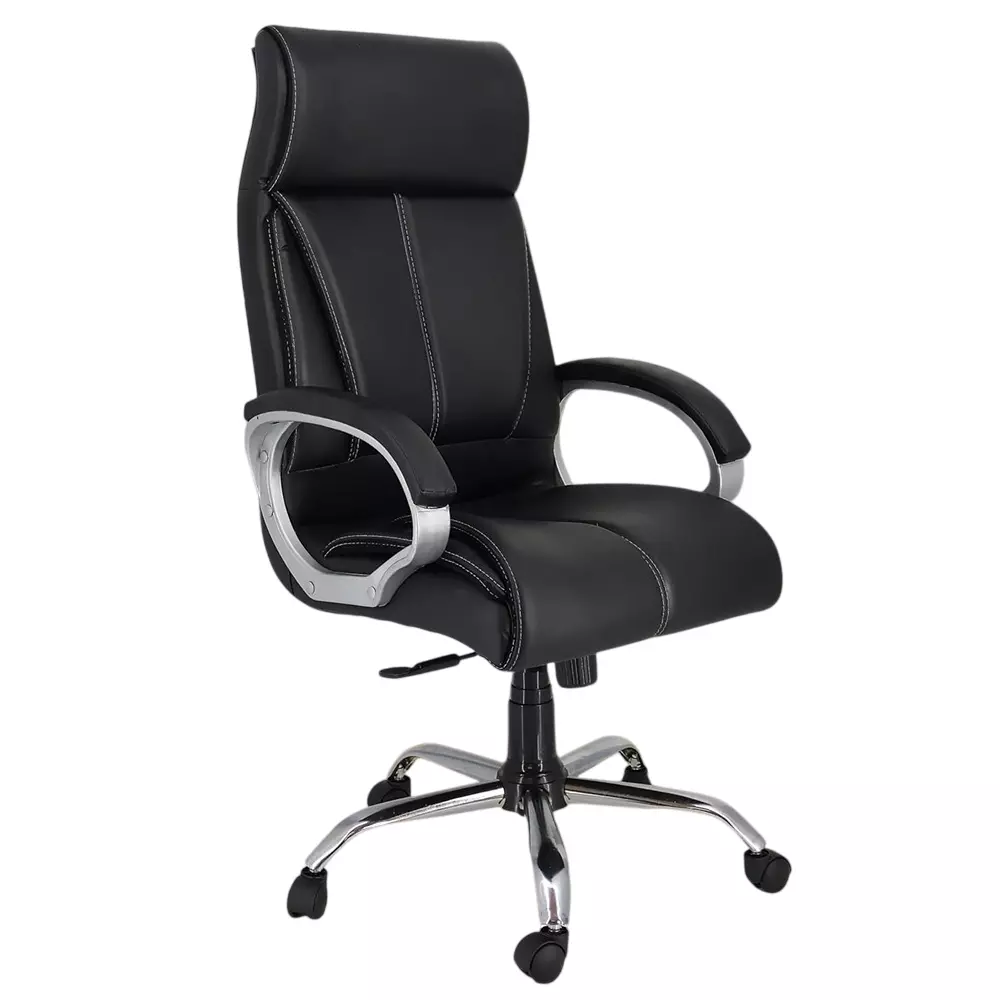 NEWTURN Ranger Premium Boss Revolving Chair with Armrest Tilt Mechanism Black Color