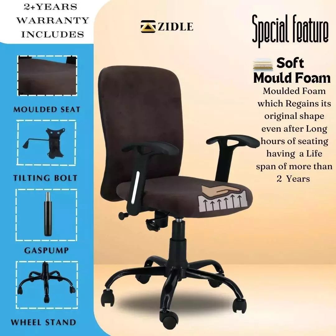 zidle-rainbow-adjustable-back-office-chair-with-armrest-leatherette-wood-1143x6096-cm-brown-for-study-home-office-pack-of-2-pcs
