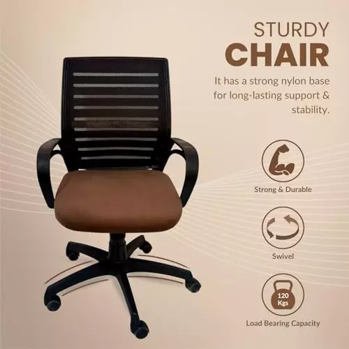 activa-jerry-ergonomic-office-chair-medium-back-mesh-fabric-brown-for-home-office-use