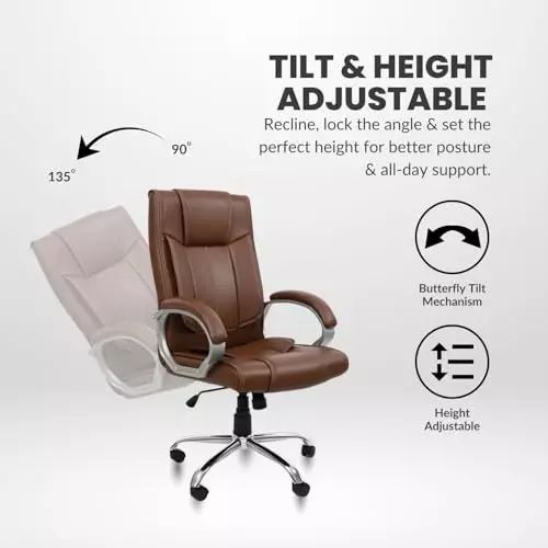 activa-kylie-ergonomic-boss-chair-with-padded-seat-arm-rest-high-back-premium-leatherette-pu-foam-brown-for-home-gaming-office-use