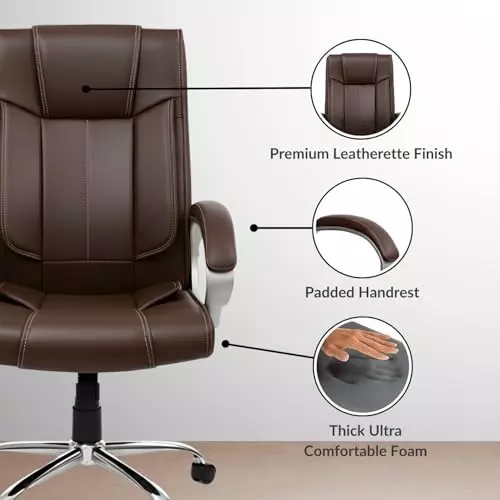 activa-kylie-ergonomic-boss-chair-with-padded-seat-arm-rest-high-back-premium-leatherette-pu-foam-coffee-for-home-gaming-office-use