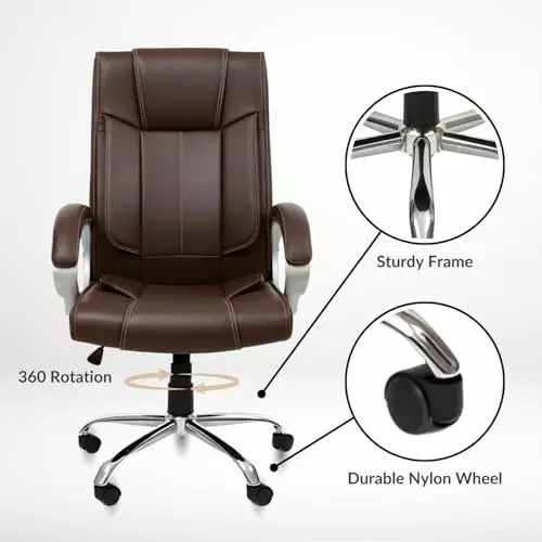 activa-kylie-ergonomic-boss-chair-with-padded-seat-arm-rest-high-back-premium-leatherette-pu-foam-coffee-for-home-gaming-office-use