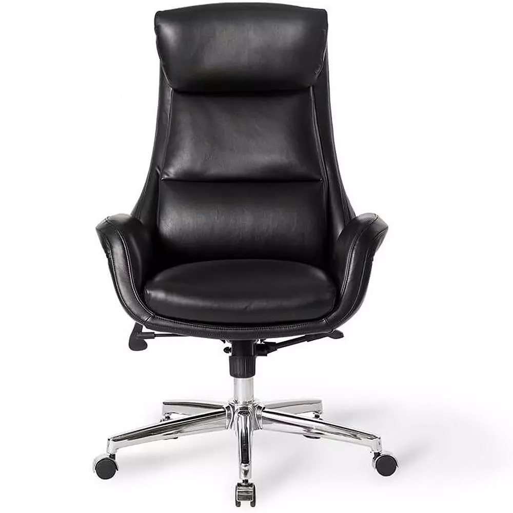 CHAIRTECH High Back Maharaja Swivel Office Chair PU Leather Black for Office & Professional Use