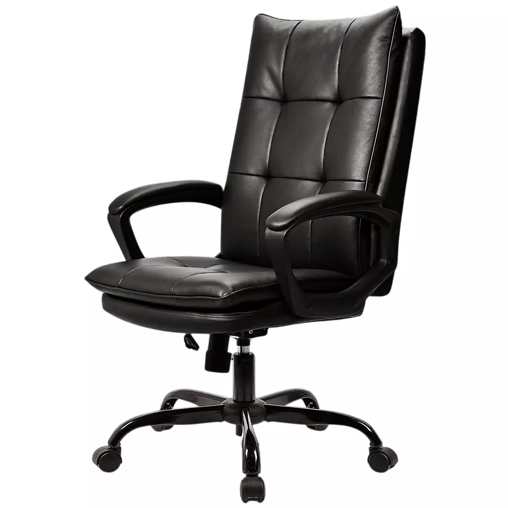 CHAIRTECH High Back Extra Padded Office Chair Leatherette Black for Office & Professional Use