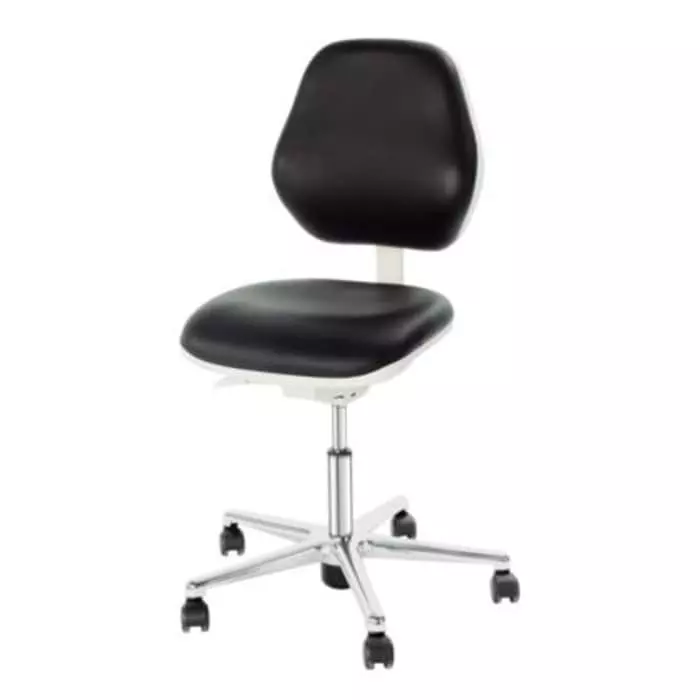 Bosch Rexroth Black Leather Desk Chair, 120kg Weight Capacity, 3842527162