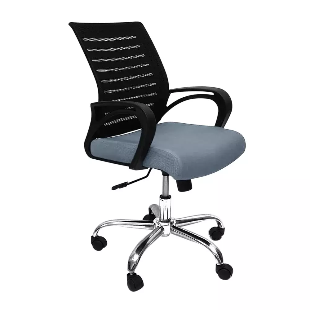 SAHANI Medium Back Ergonomic Office Chair Mesh Fabric Arm Rest Grey, SSF-03