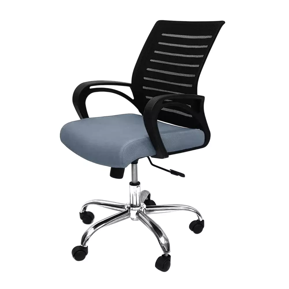 SAHANI Medium Back Ergonomic Office Chair Mesh Fabric Arm Rest Grey, SSF-03