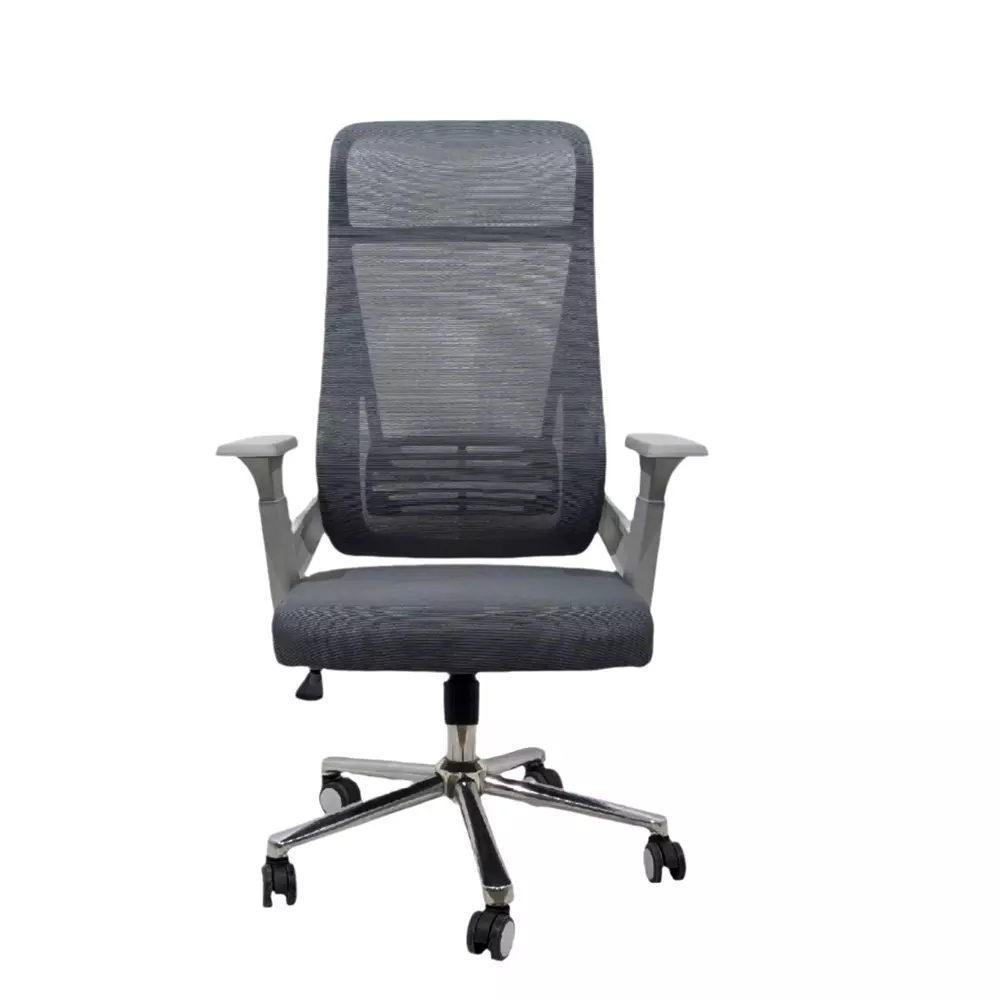 MY CUBICLES Zeta Ergonomic Office Chair High Back Polyurethane Foam Weight Capacity Upto 125 Kg Grey, MC0057