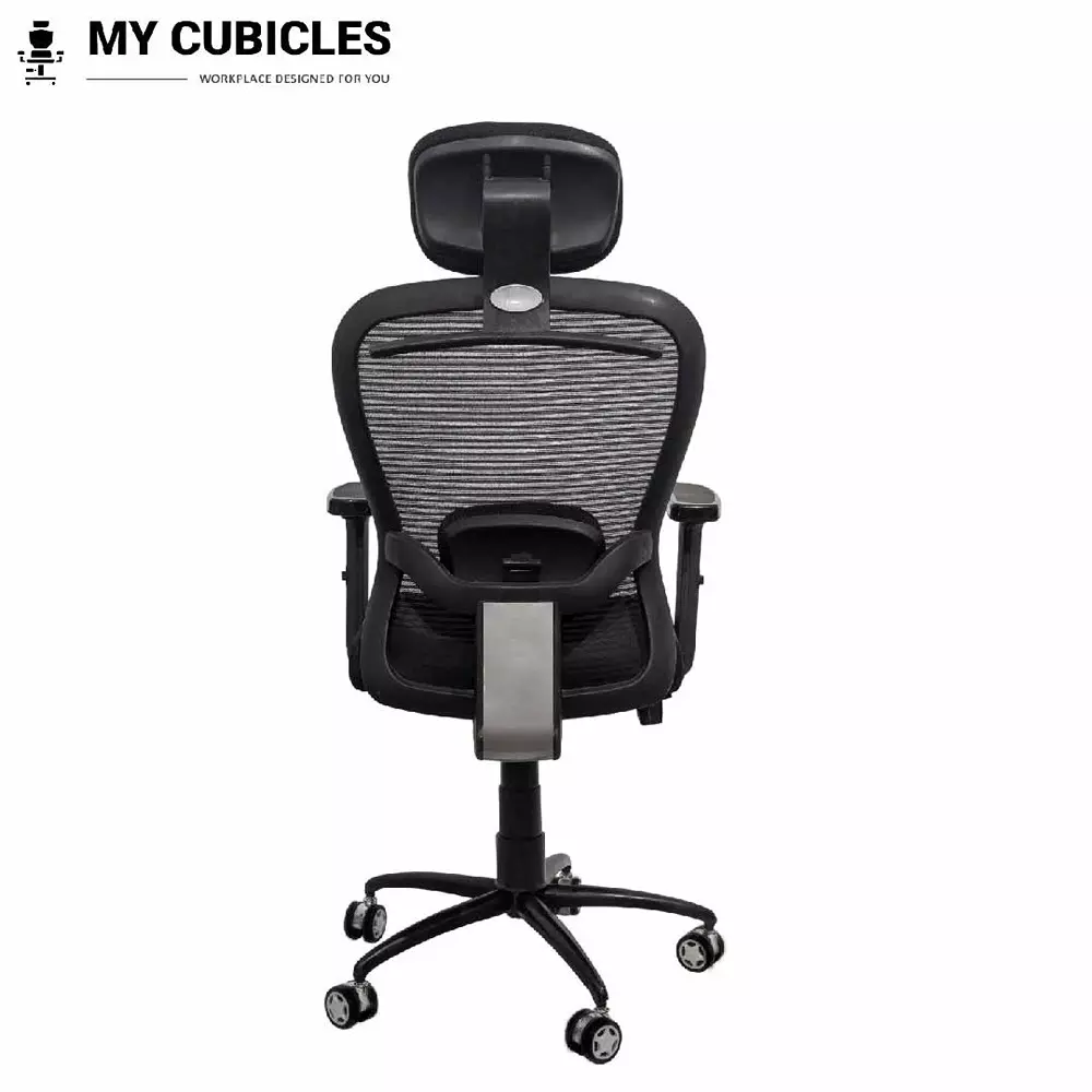 MY CUBICLES Cosmic Horizon Office Ergonomic Chair High Back Polyurethane Foam Weight Capacity Upto 120 Kg Black, MC0060