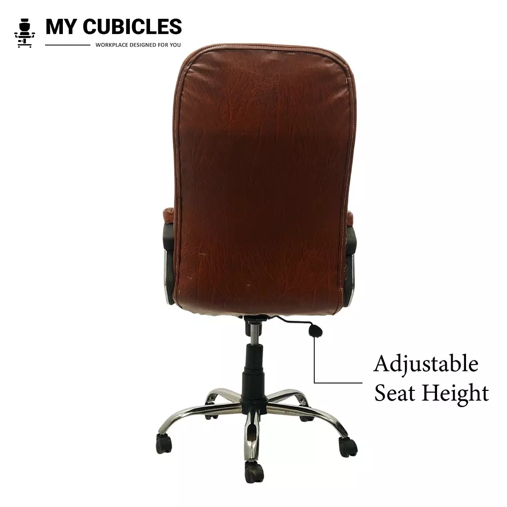 MY CUBICLES Chairisma Executive Boss Chair High Back Polyurethane Foam Weight Capacity Upto 120 Kg Brown, MC0081