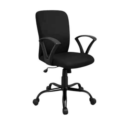 NEWTURN Zebra Office Executive Chair Mid Back Standard Size Synthetic Fiber Material 5 Wheel Revolving Chair Black
