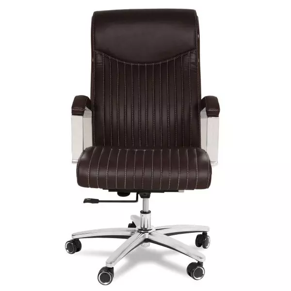 Ib basics Brown Leatherette Onesta Ergonomicanomic High Back Office Executive Chair