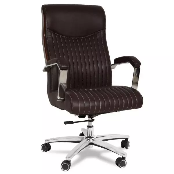 Ib basics Brown Leatherette Onesta Ergonomicanomic High Back Office Executive Chair