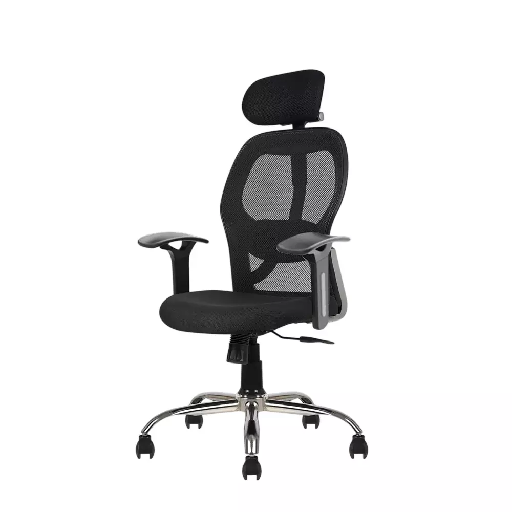 COZY CUB Ergonomic Office Chair with Arm Rest Black Mesh High Back for Office & Home, CC-MAT-BLK-12