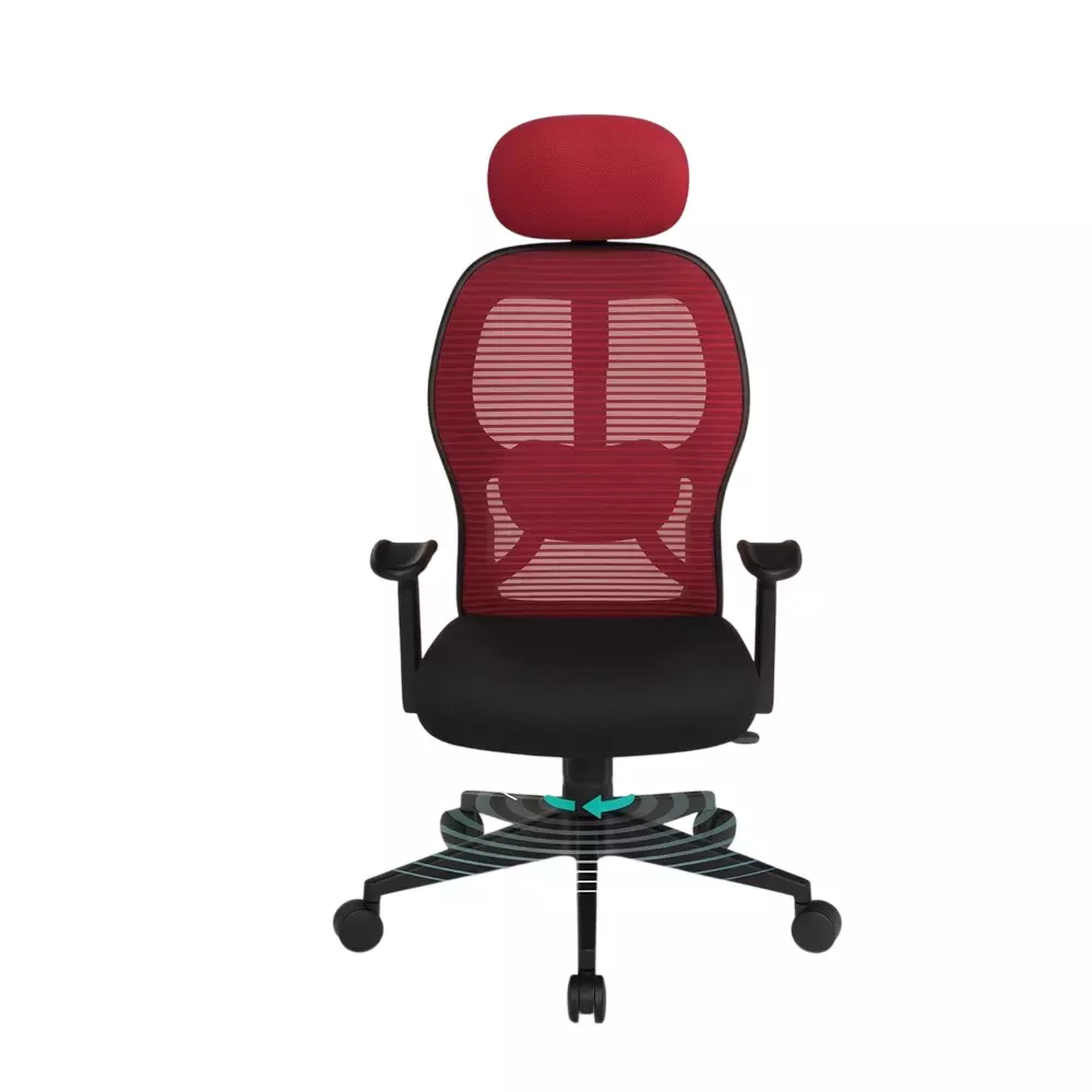 COZY CUB  Office Chair with Arm Rest Red Mesh High Back for Office & Home, CC-MESH-RED-15