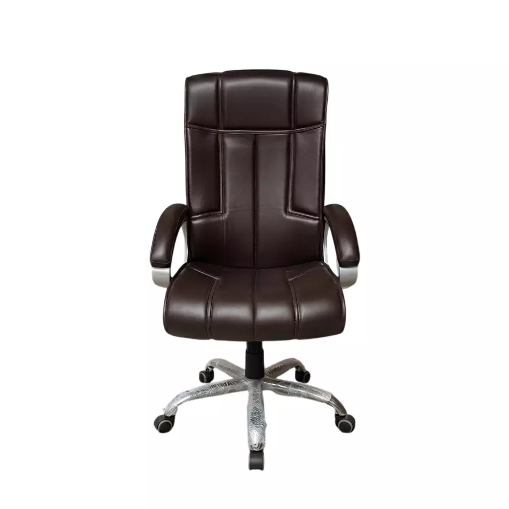 COZY CUB  Office Executive Chair with Arm Rest Brown Leatherette High Back for Office & Home, CC-BS-DarkBRN-DBL-04