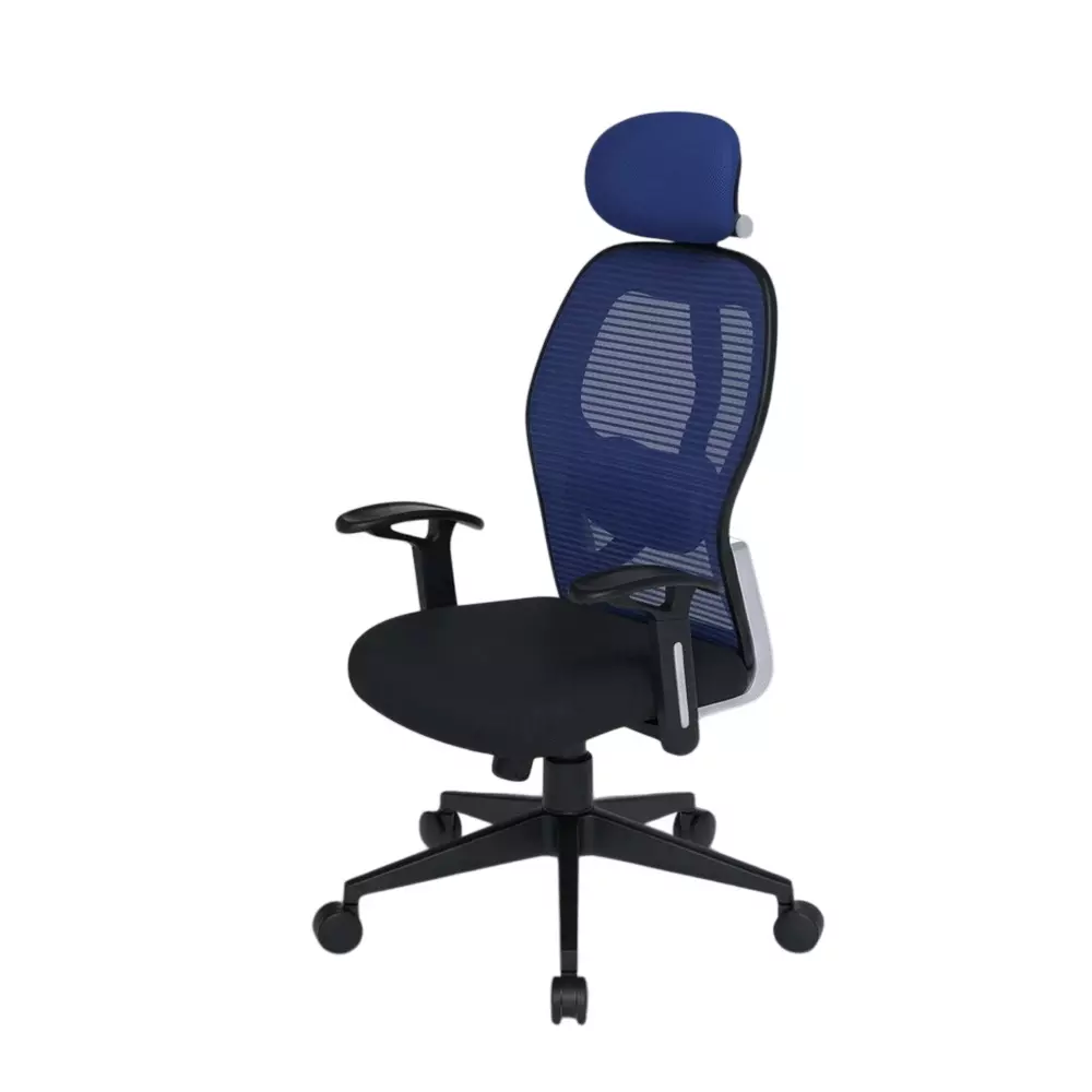 COZY CUB  Office Chair with Arm Rest Blue Mesh High Back for Office & Home, CC-BLUE-MESH-14
