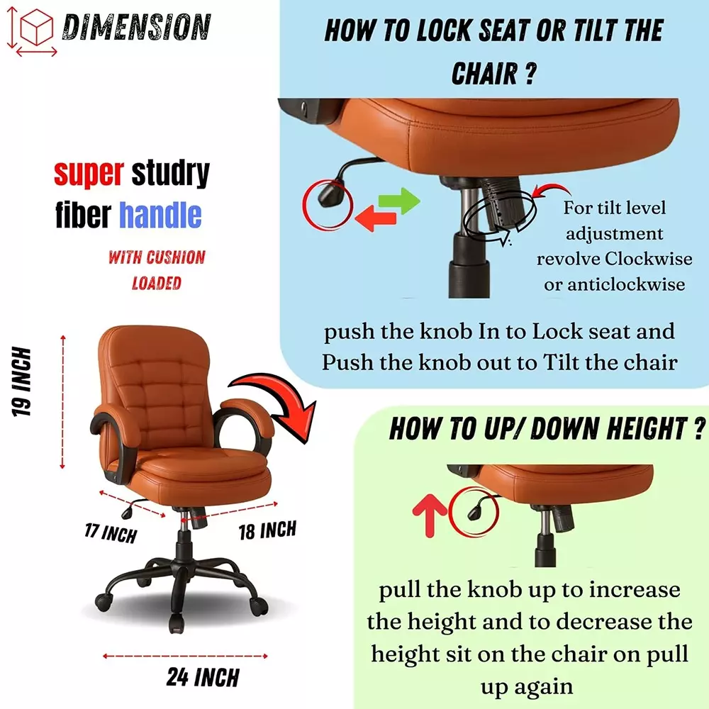 zidle-gamma-mid-back-office-chair-tan-brown-faux-leather-with-360-swivel-height-adjustment-metal-chrome-base