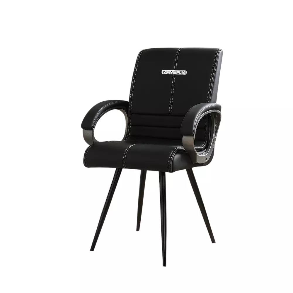 NEWTURN Prism Premium Visitor Office Chair with Armrest Black Color