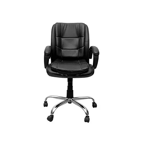 Mezonite Medium Back Black Leatherette Office Chair KI702