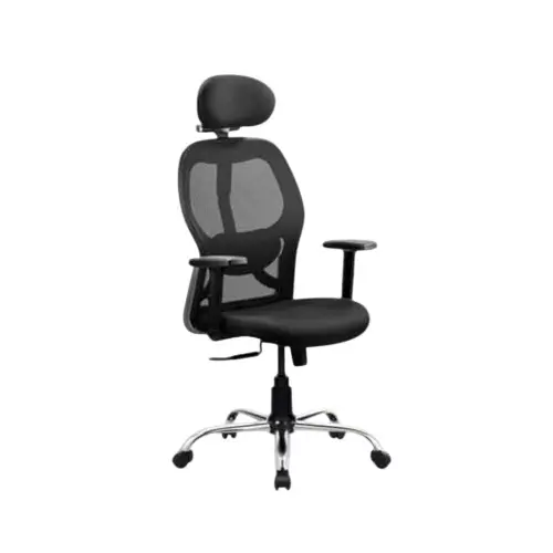 Activa Marvel Pro Ergonomic Office Chair with Cushioned Seat & Arm Rest High Back Mesh Fabric Lumbar Support Black for Home & Office Use